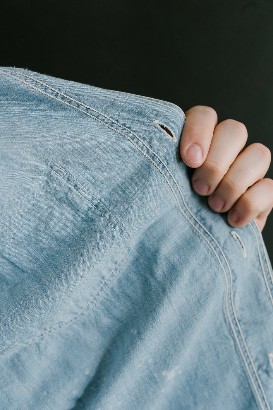 4091HW - 20s Short Chambray Shirt -