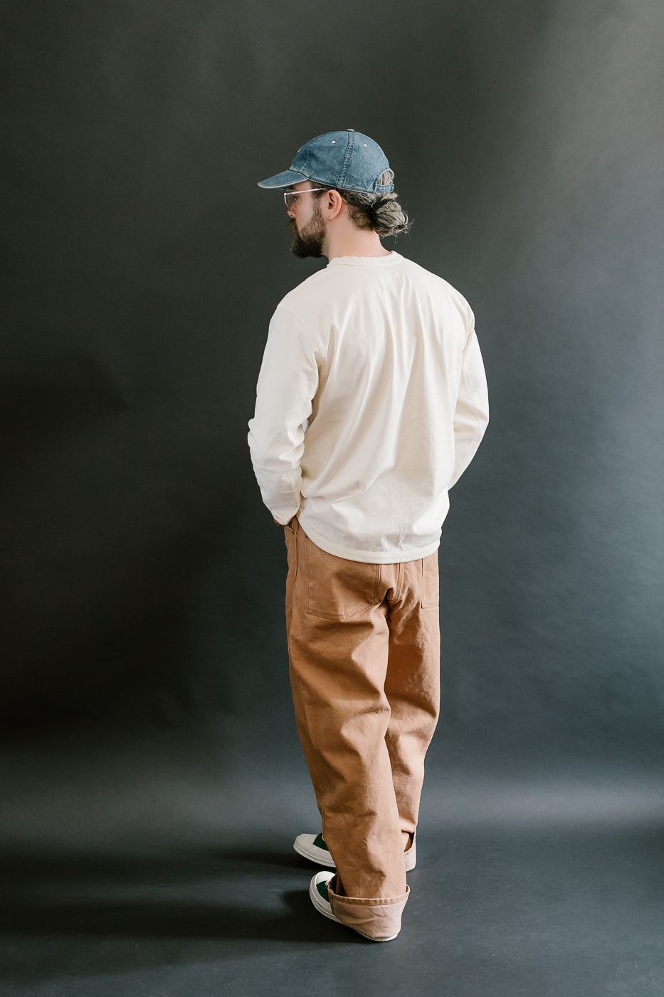 5222L - Flat Seam Heavyweight LS T-Shirt - Ecru