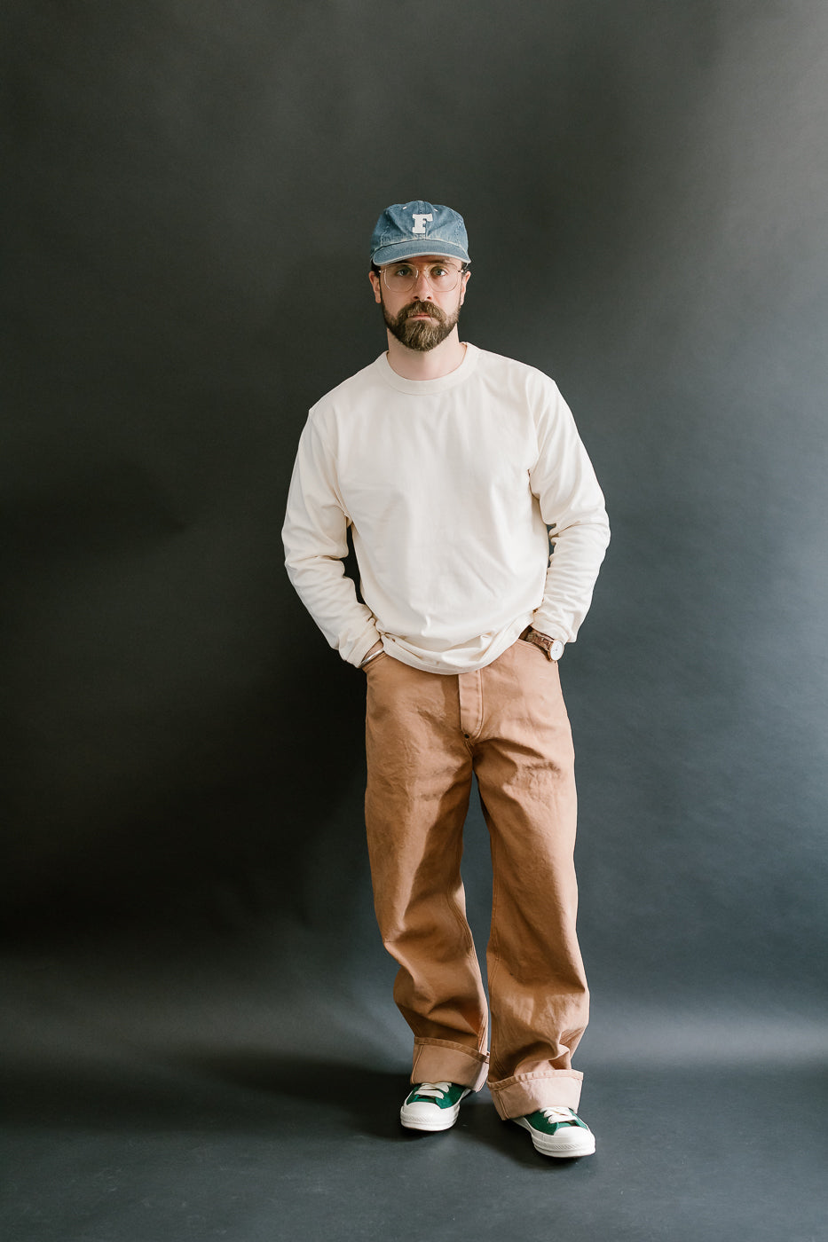5222L - Flat Seam Heavyweight LS T-Shirt - Ecru