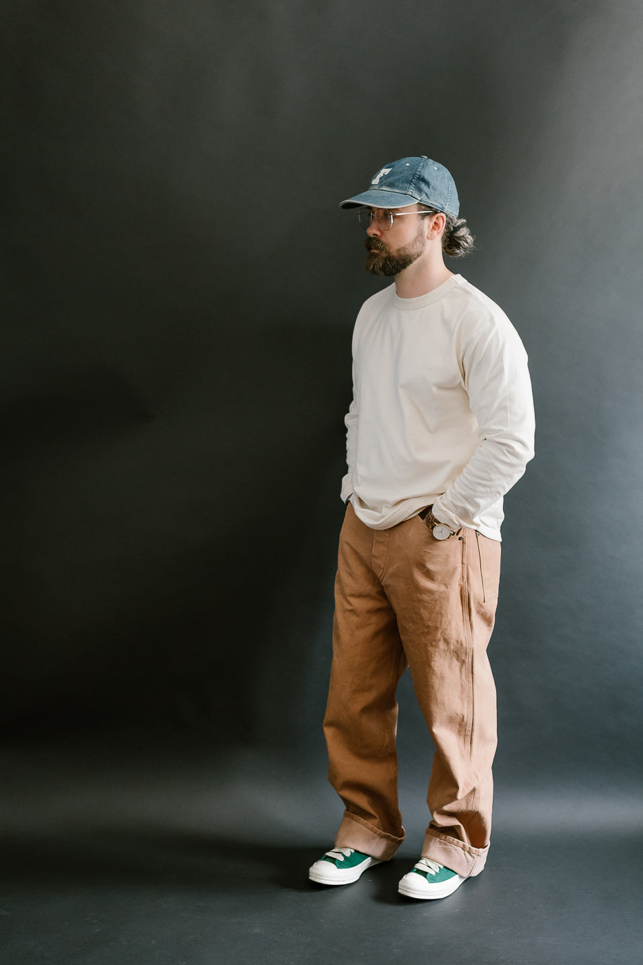 5222L - Flat Seam Heavyweight LS T-Shirt - Ecru