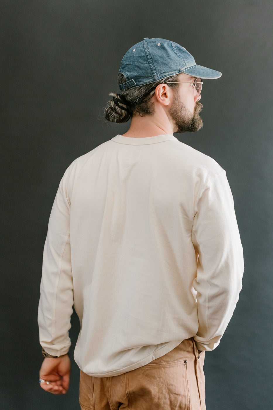 5222L - Flat Seam Heavyweight LS T-Shirt - Ecru
