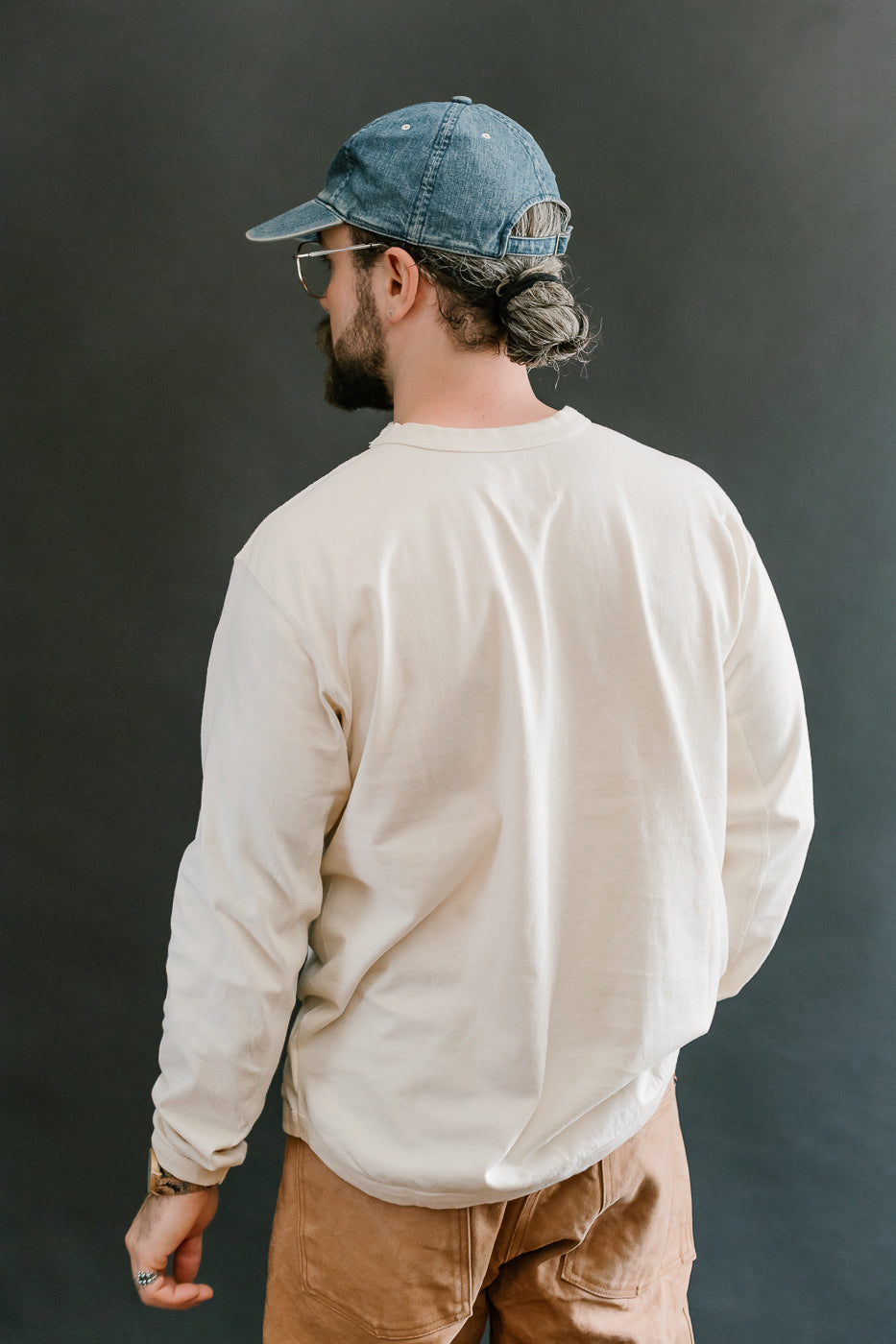 5222L - Flat Seam Heavyweight LS T-Shirt - Ecru
