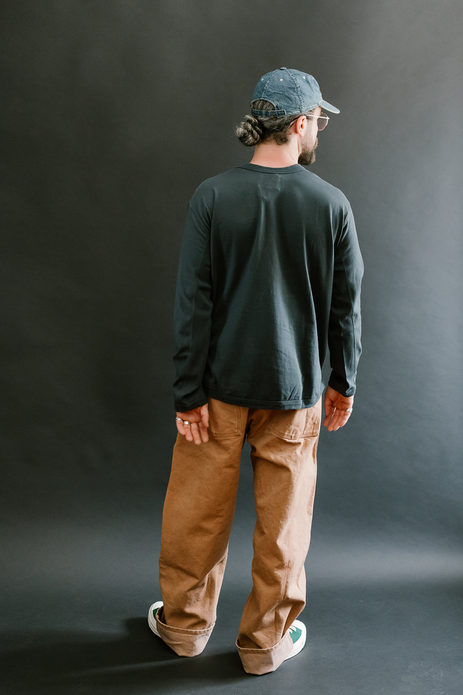 5222L - Flat Seam Heavyweight LS T-Shirt - Ink Black