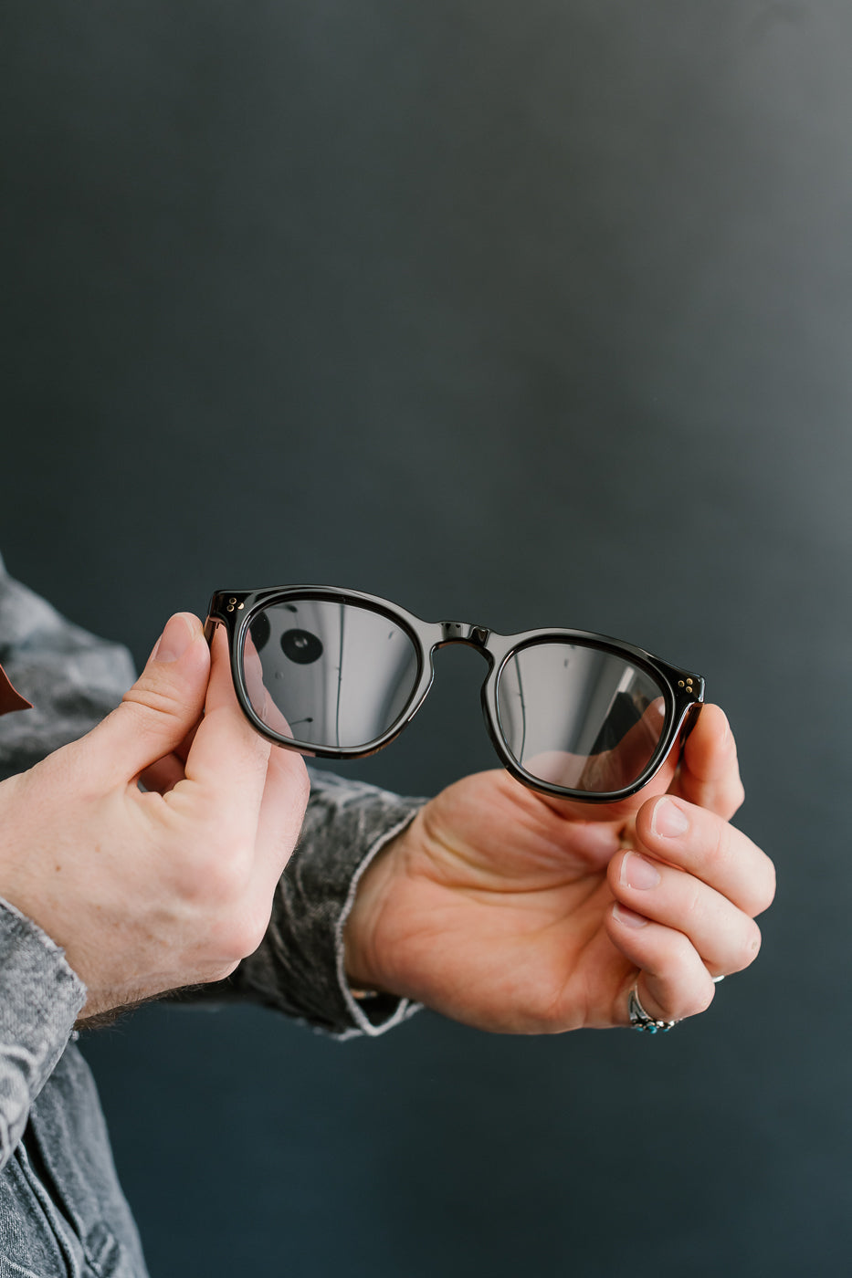 6022-3 - Old Parisien Sunglasses - Black x Black