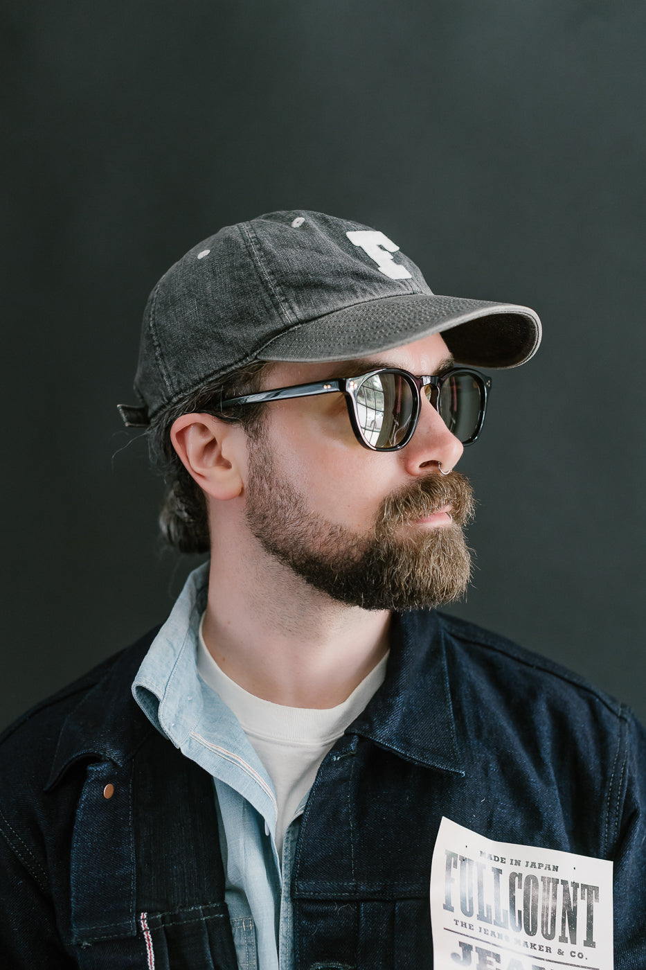 6022-3 - Old Parisien Sunglasses - Black x Green