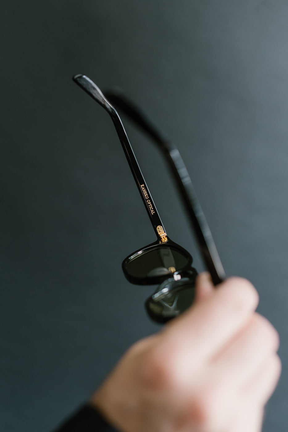 6022-3 - Old Parisien Sunglasses - Black x Green