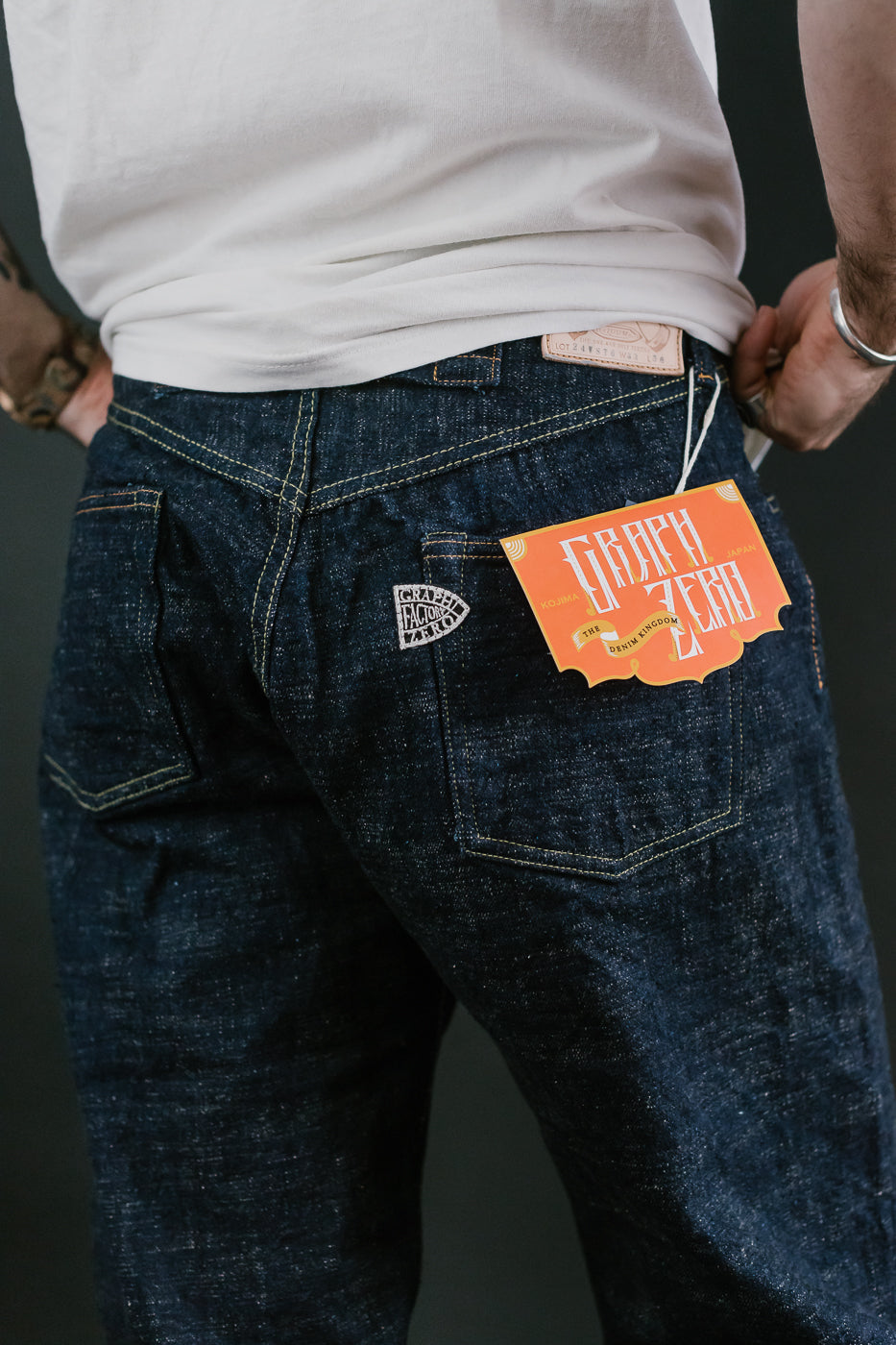 GZ-15HRJ-0510SB - 15oz Slub Yarn Indigo Cinch Back Selvedge Jeans - Heritage Fit