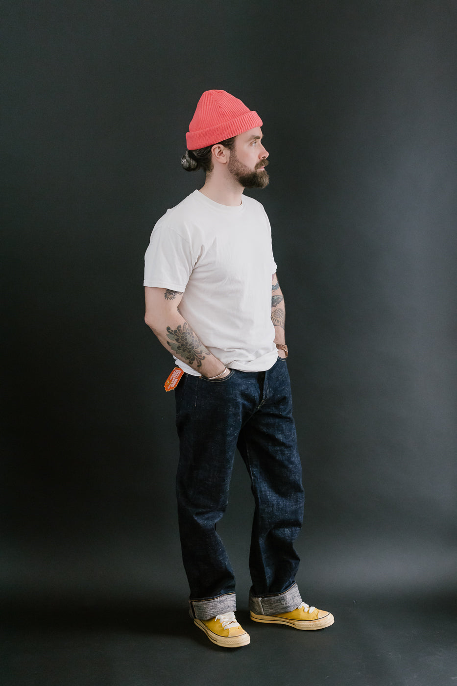 GZ-15HRJ-0510SB - 15oz Slub Yarn Indigo Cinch Back Selvedge Jeans - Heritage Fit