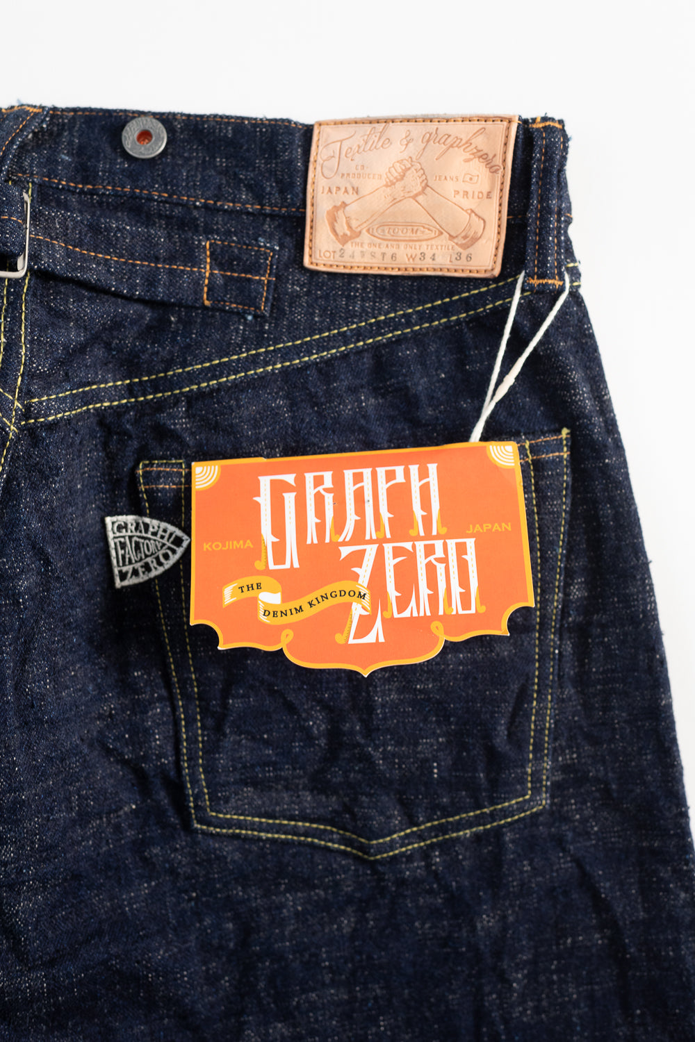 GZ-15HRJ-0510SB - 15oz Slub Yarn Indigo Cinch Back Selvedge Jeans - Heritage Fit