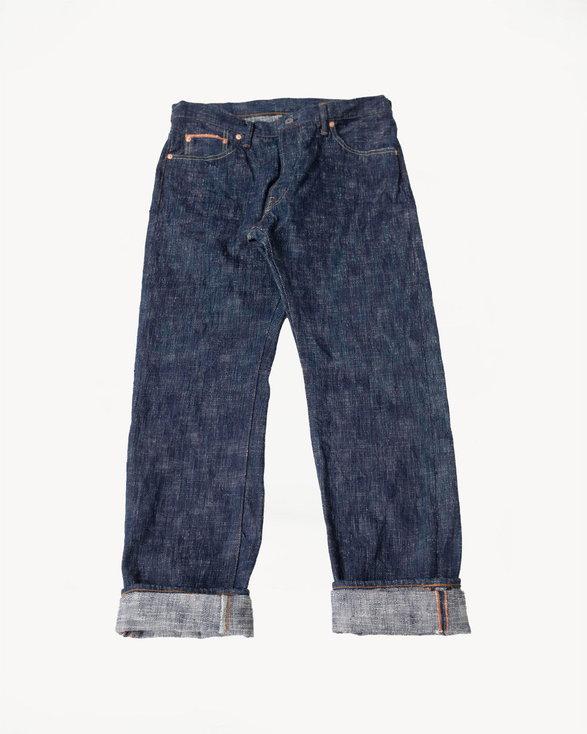 GZ-15SLSTSK-0611 - 15oz Skein Dyed Slubby Green Indigo Selvedge Jeans - Slim Straight Fit