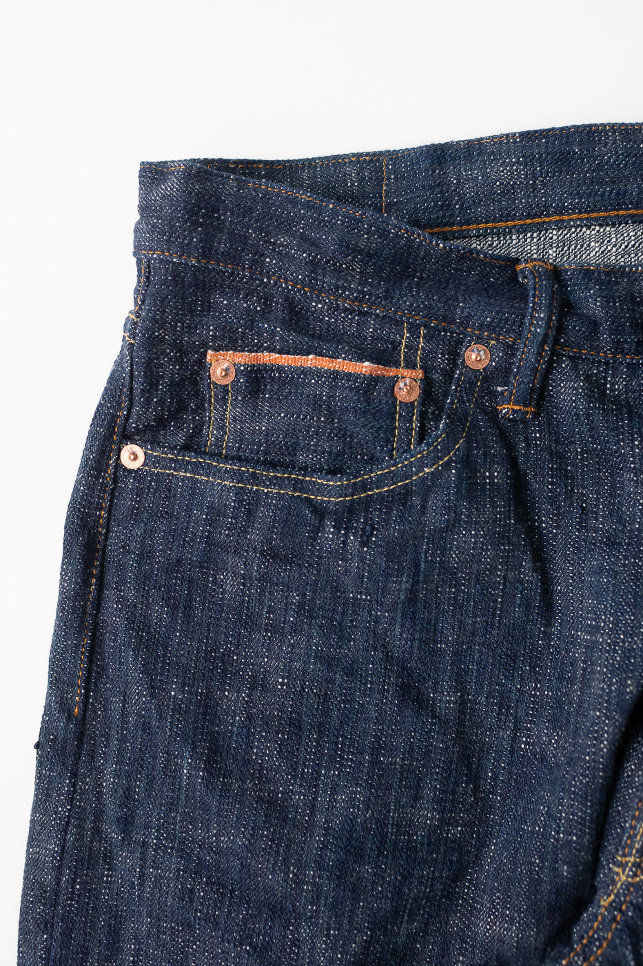 GZ-15SLSTSK-0611 - 15oz Skein Dyed Slubby Green Indigo Selvedge Jeans - Slim Straight Fit