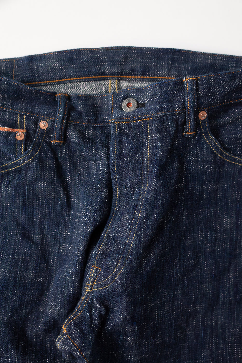 GZ-15SLSTSK-0611 - 15oz Skein Dyed Slubby Green Indigo Selvedge Jeans - Slim Straight Fit