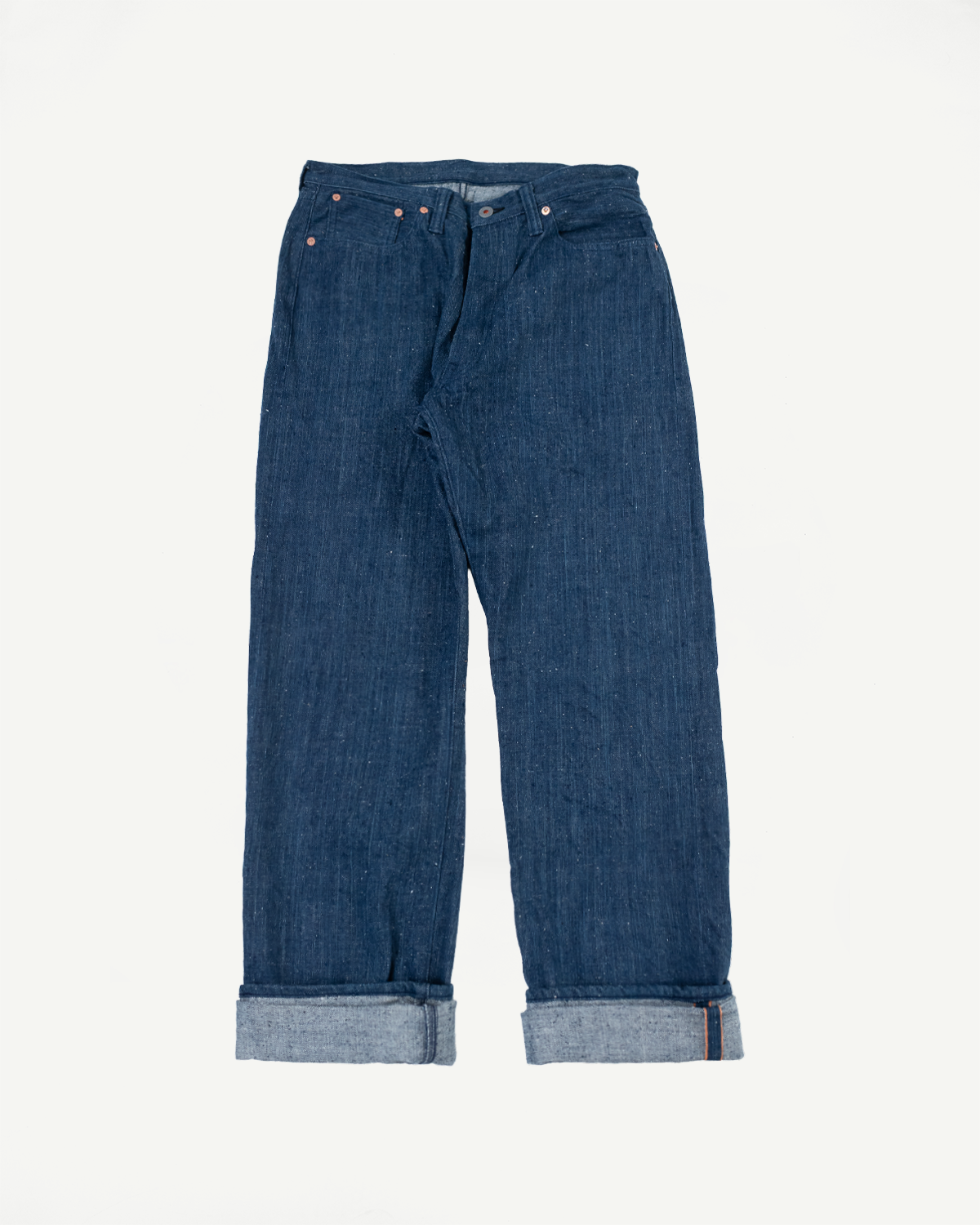 GZ-NPST-AI - 13oz Aizome Naturally Dyed Nep Selvedge Jeans - Heritage Straight