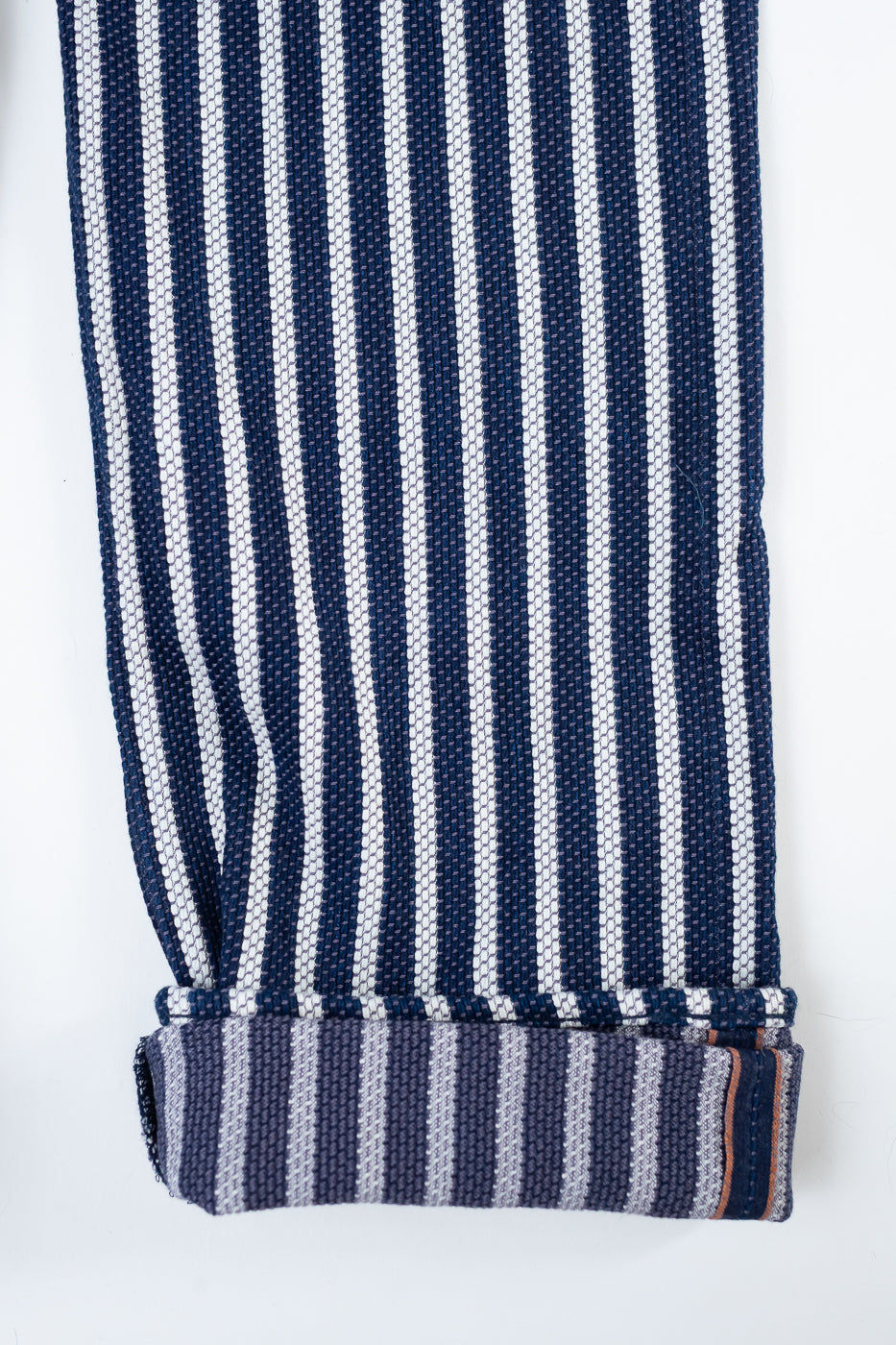 GZ-SKLST-ST- 14.5oz Double-Yarn Stripe Sashiko Selvedge Jeans - Heritage Straight