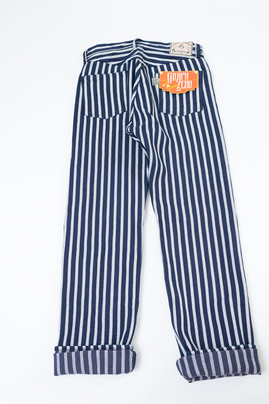 GZ-SKLST-ST- 14.5oz Double-Yarn Stripe Sashiko Selvedge Jeans - Heritage Straight
