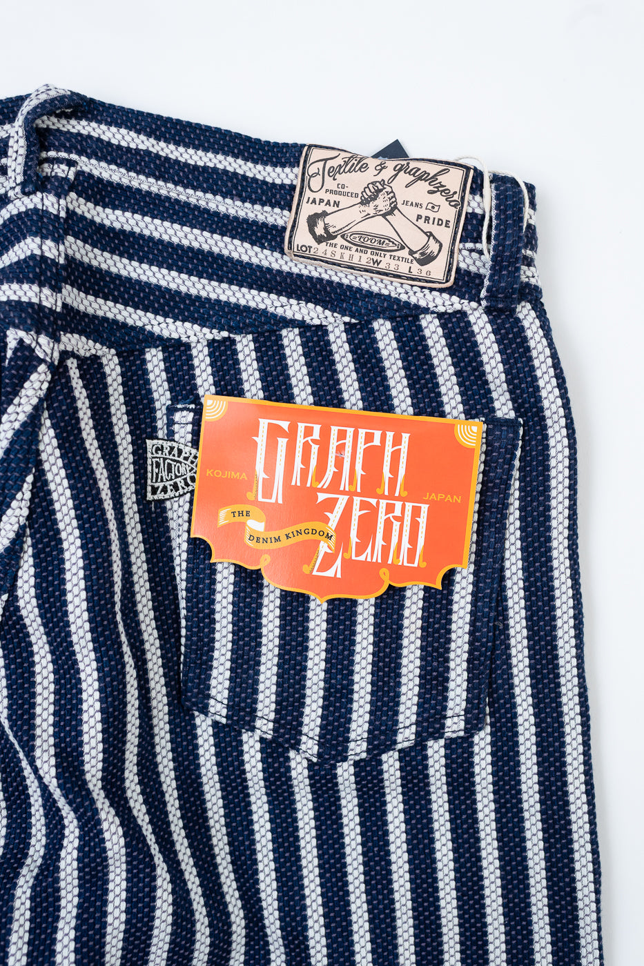 GZ-SKLST-ST- 14.5oz Double-Yarn Stripe Sashiko Selvedge Jeans - Heritage Straight