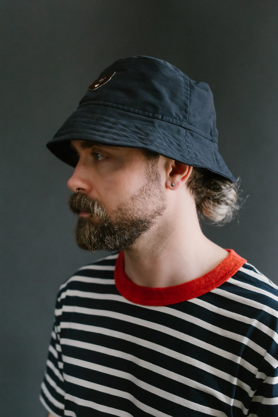 Dream On Dreamer Hat Nylon Shaggy Bear - Navy