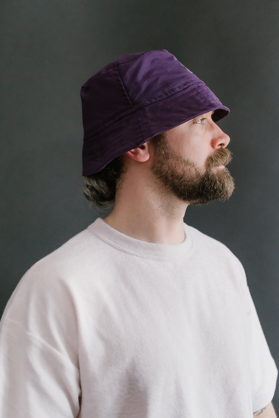 Dream On Dreamer Hat Nylon Shaggy Bear - Purple