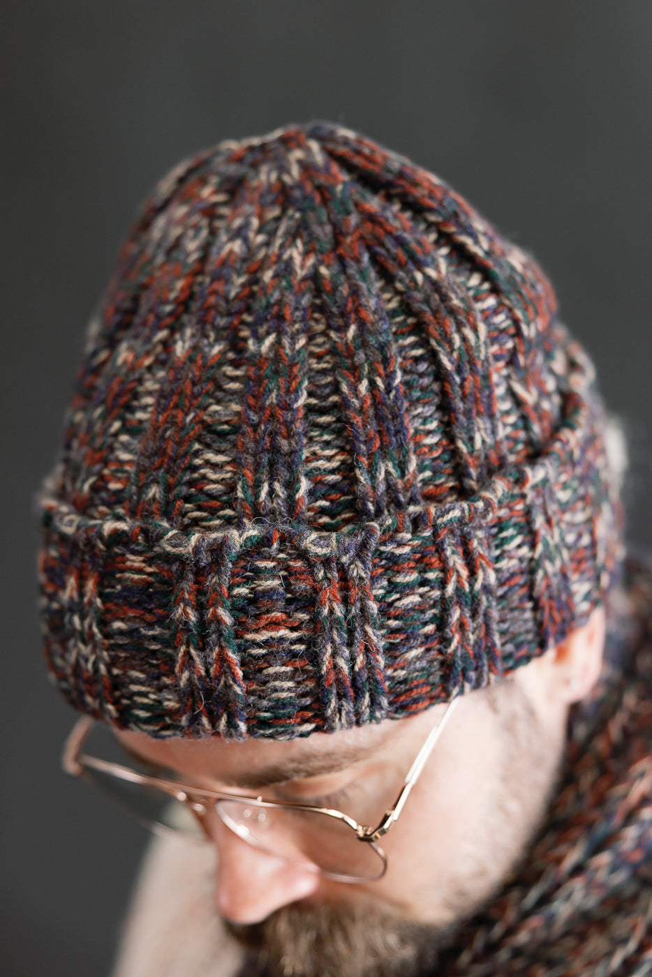 Marled Fantasies Hat - Navy Mix