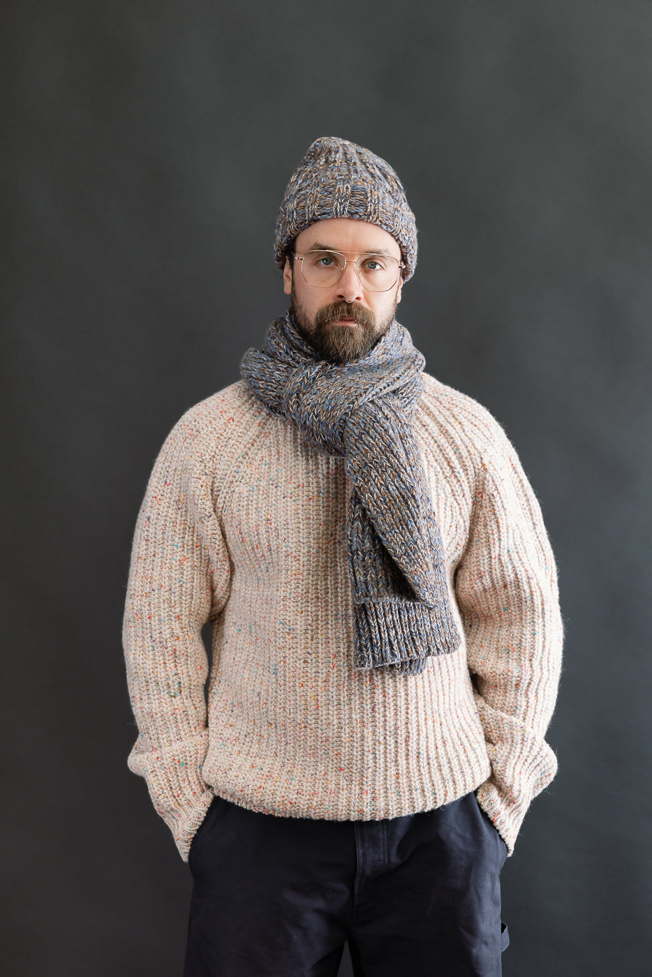 Marled Fantasies Scarf - Jeans Mix