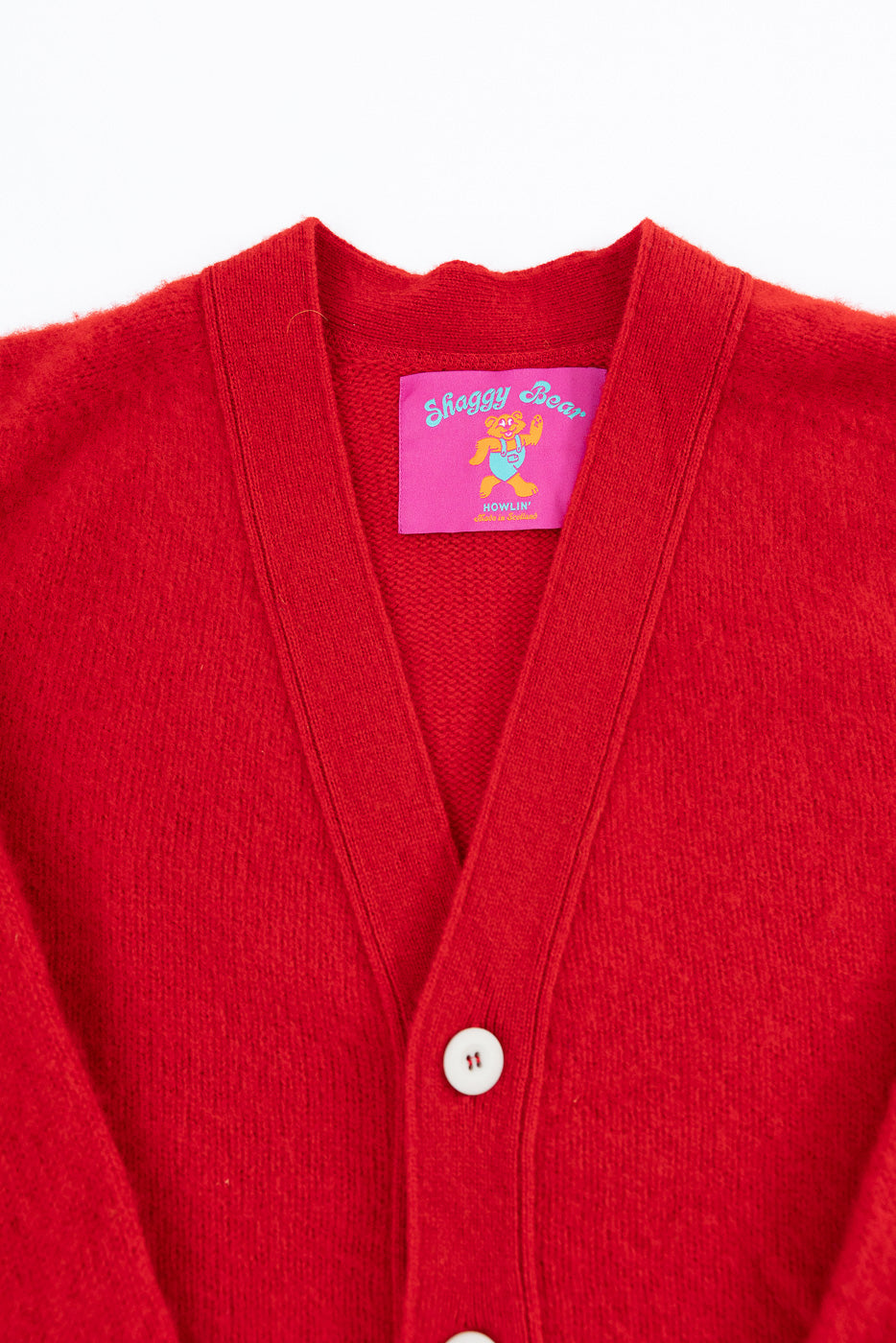Shaggy Bear Cardigan - Flaming Red | Dant
