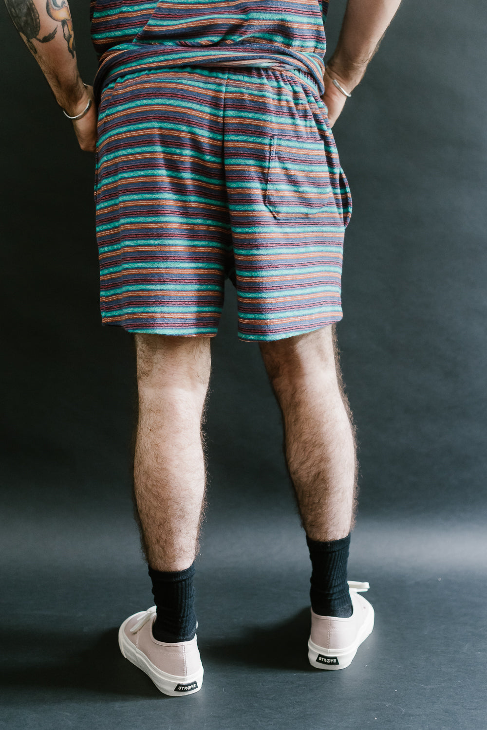 Towel Shorts Stripe - Blue Moon