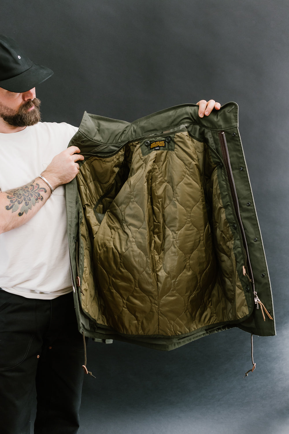 IHM-41-GRN - Quilt Lining M65 Field Jacket - Olive Drab Green