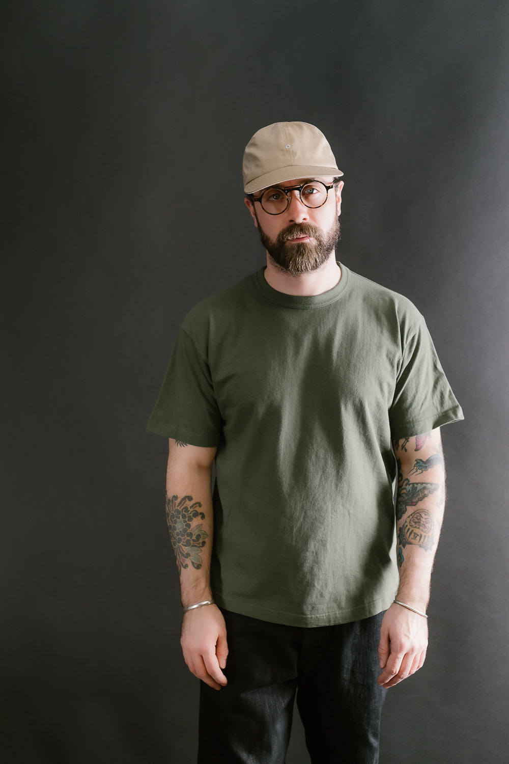 IHT-1610L-OLV - 6.5oz Loopwheel Crew Neck T-Shirt with Longer Body - Olive