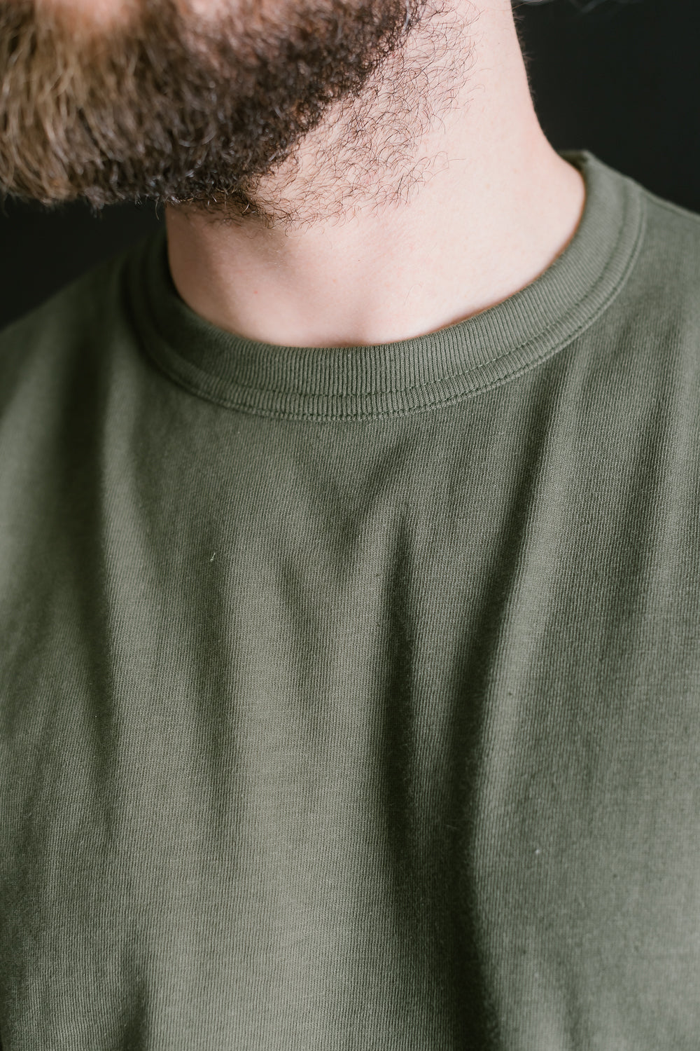 IHT-1610L-OLV - 6.5oz Loopwheel Crew Neck T-Shirt with Longer Body - Olive
