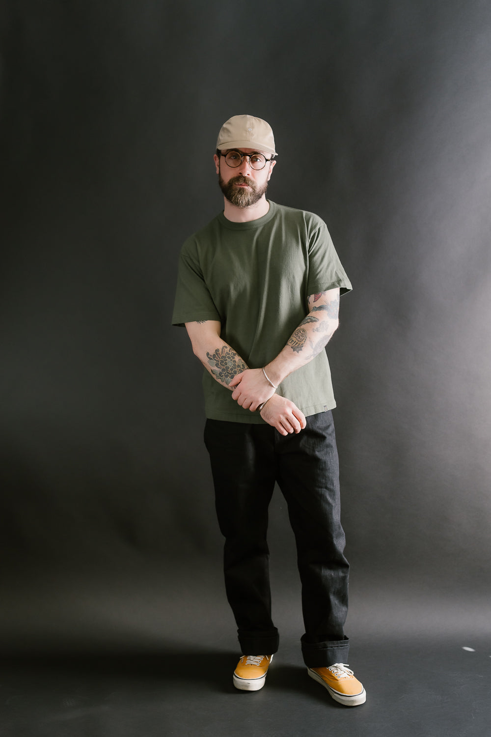 IHT-1610L-OLV - 6.5oz Loopwheel Crew Neck T-Shirt with Longer Body - Olive