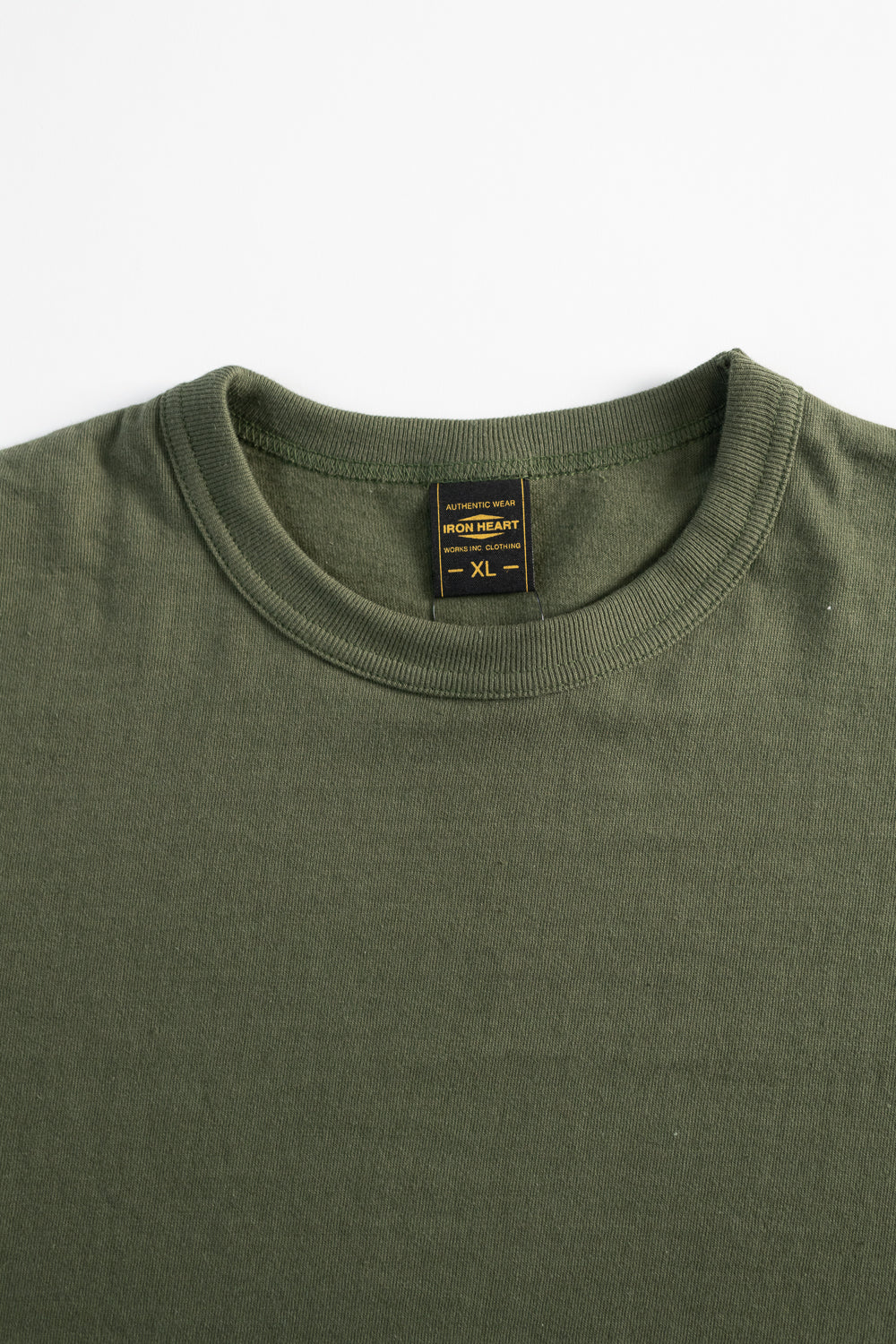 IHT-1610L-OLV - 6.5oz Loopwheel Crew Neck T-Shirt with Longer Body - Olive