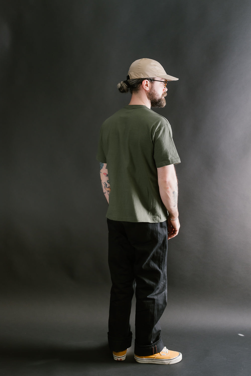 IHT-1610L-OLV - 6.5oz Loopwheel Crew Neck T-Shirt with Longer Body - Olive