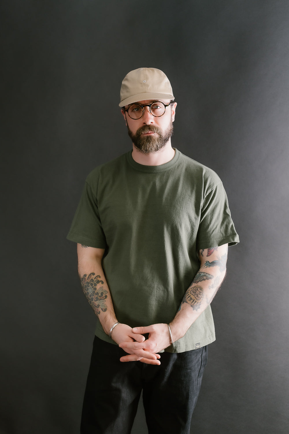 IHT-1610L-OLV - 6.5oz Loopwheel Crew Neck T-Shirt with Longer Body - Olive