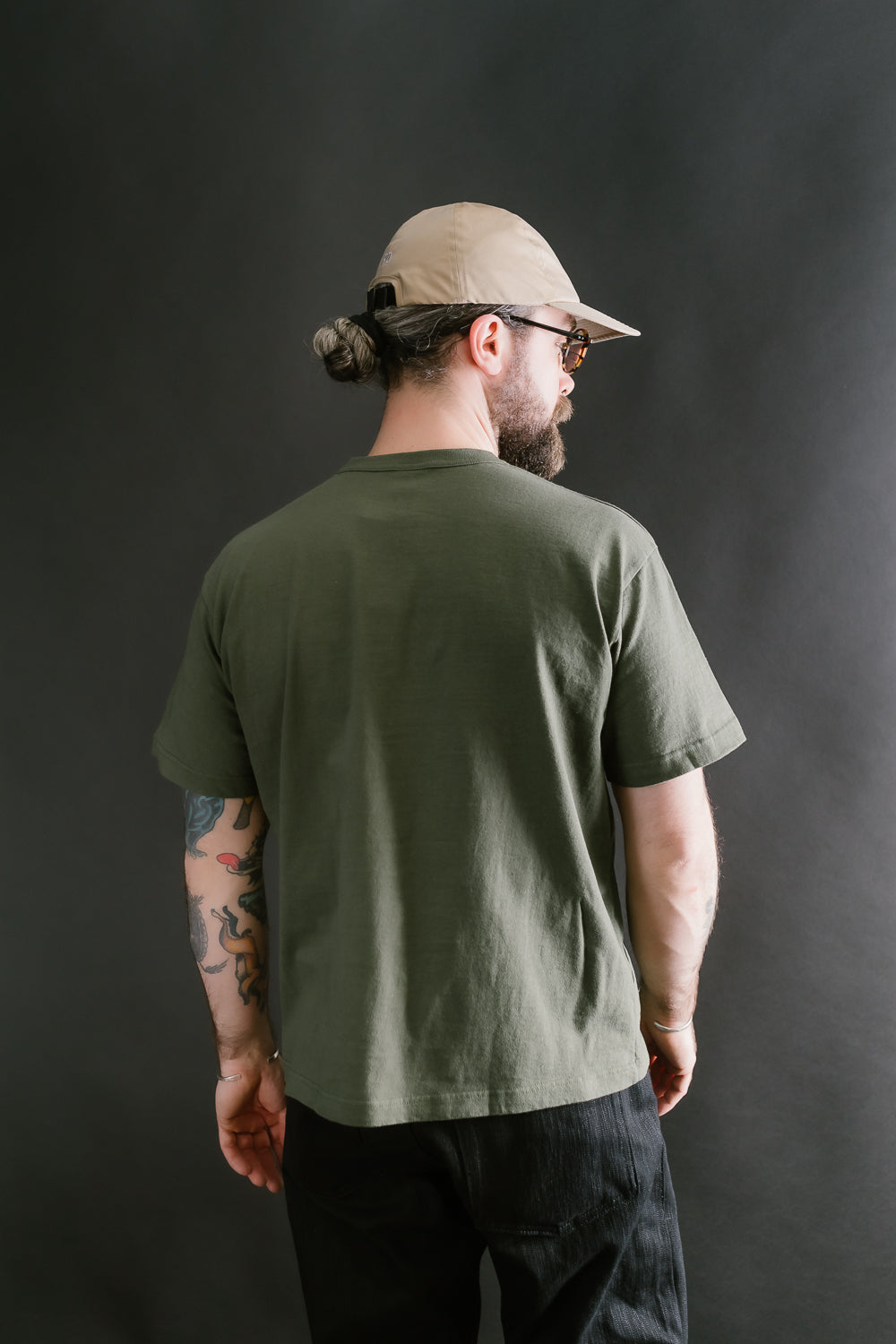 IHT-1610L-OLV - 6.5oz Loopwheel Crew Neck T-Shirt with Longer Body - Olive