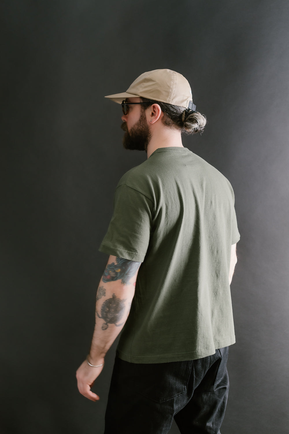 IHT-1610L-OLV - 6.5oz Loopwheel Crew Neck T-Shirt with Longer Body - Olive