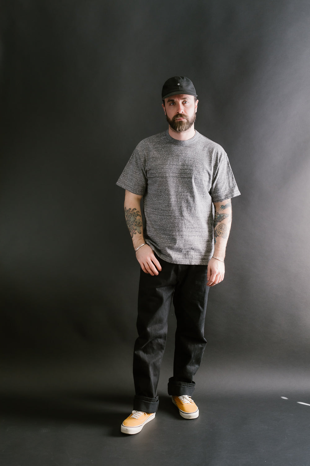 IHT-1610L-GRY - 6.5oz Loopwheel Crew Neck T-Shirt with Longer Body - Grey