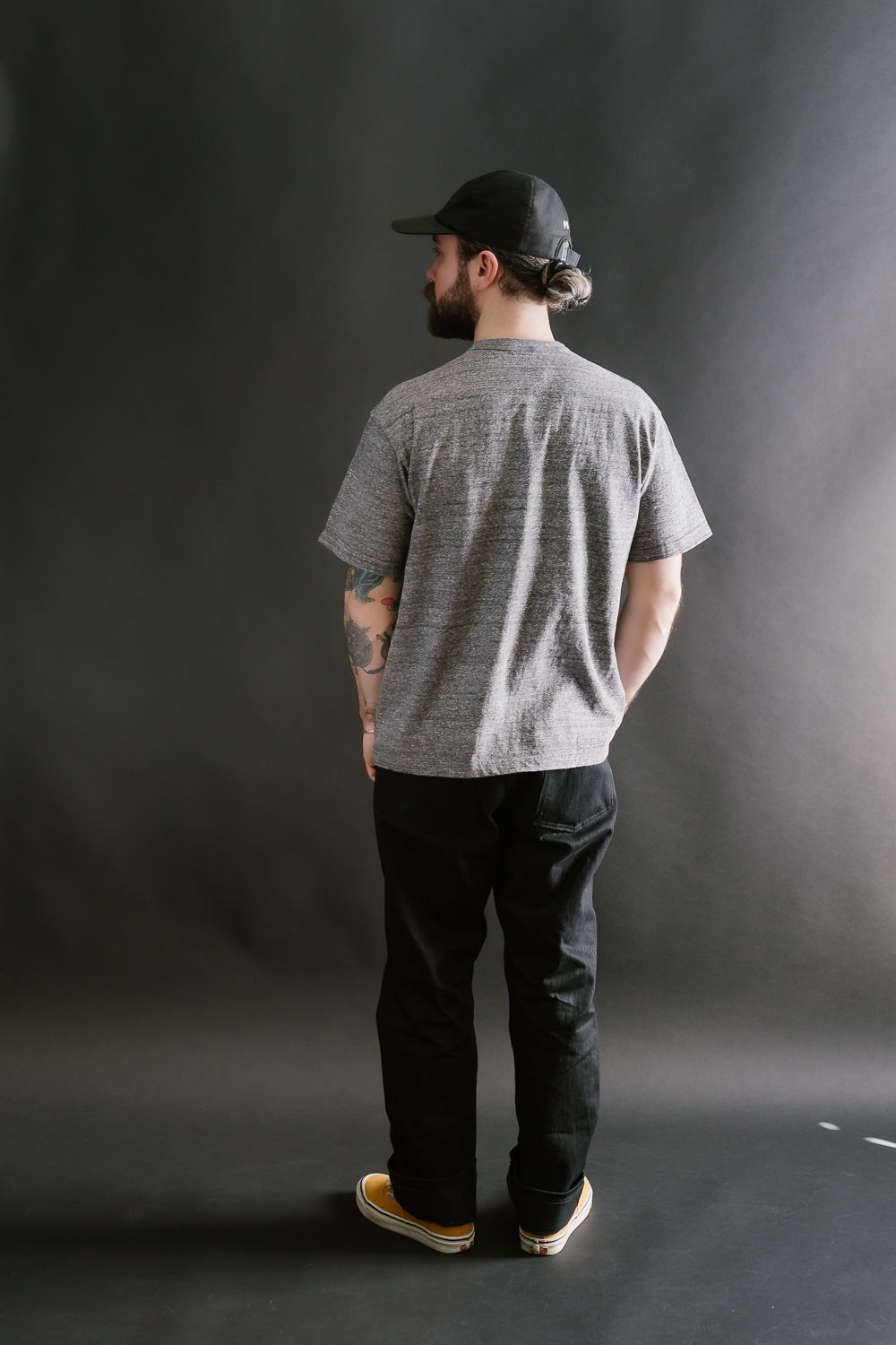 IHT-1610L-GRY - 6.5oz Loopwheel Crew Neck T-Shirt with Longer Body - Grey