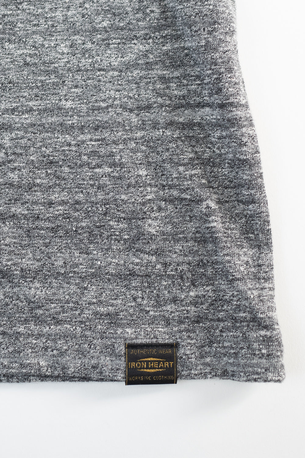 IHT-1610L-GRY - 6.5oz Loopwheel Crew Neck T-Shirt with Longer Body - Grey