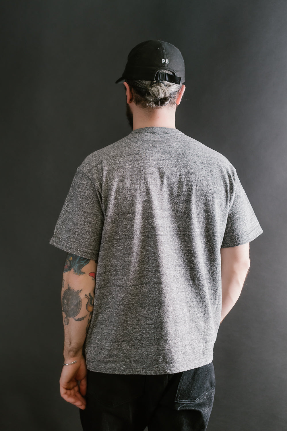 IHT-1610L-GRY - 6.5oz Loopwheel Crew Neck T-Shirt with Longer Body - Grey