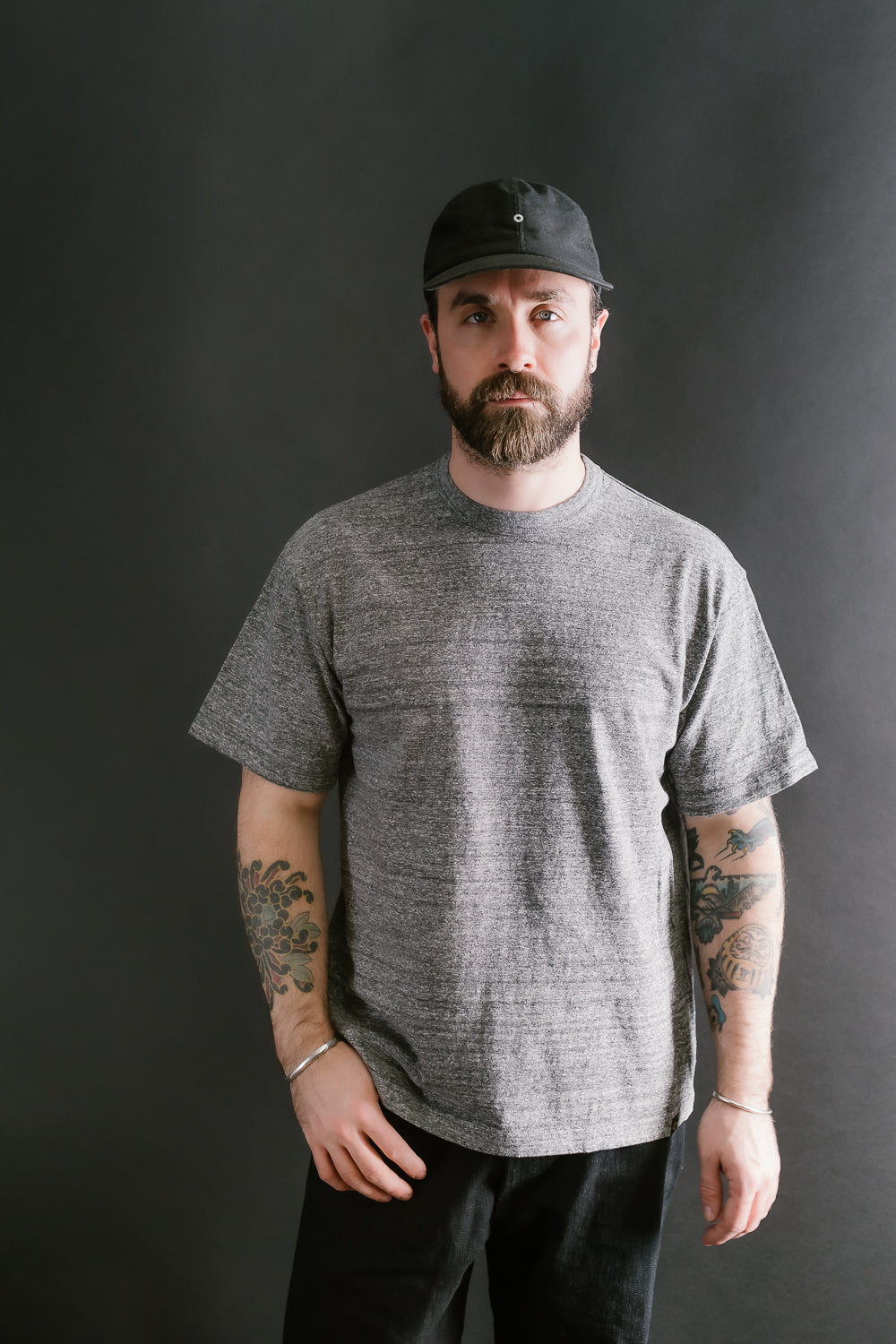 IHT-1610L-GRY - 6.5oz Loopwheel Crew Neck T-Shirt with Longer Body - Grey