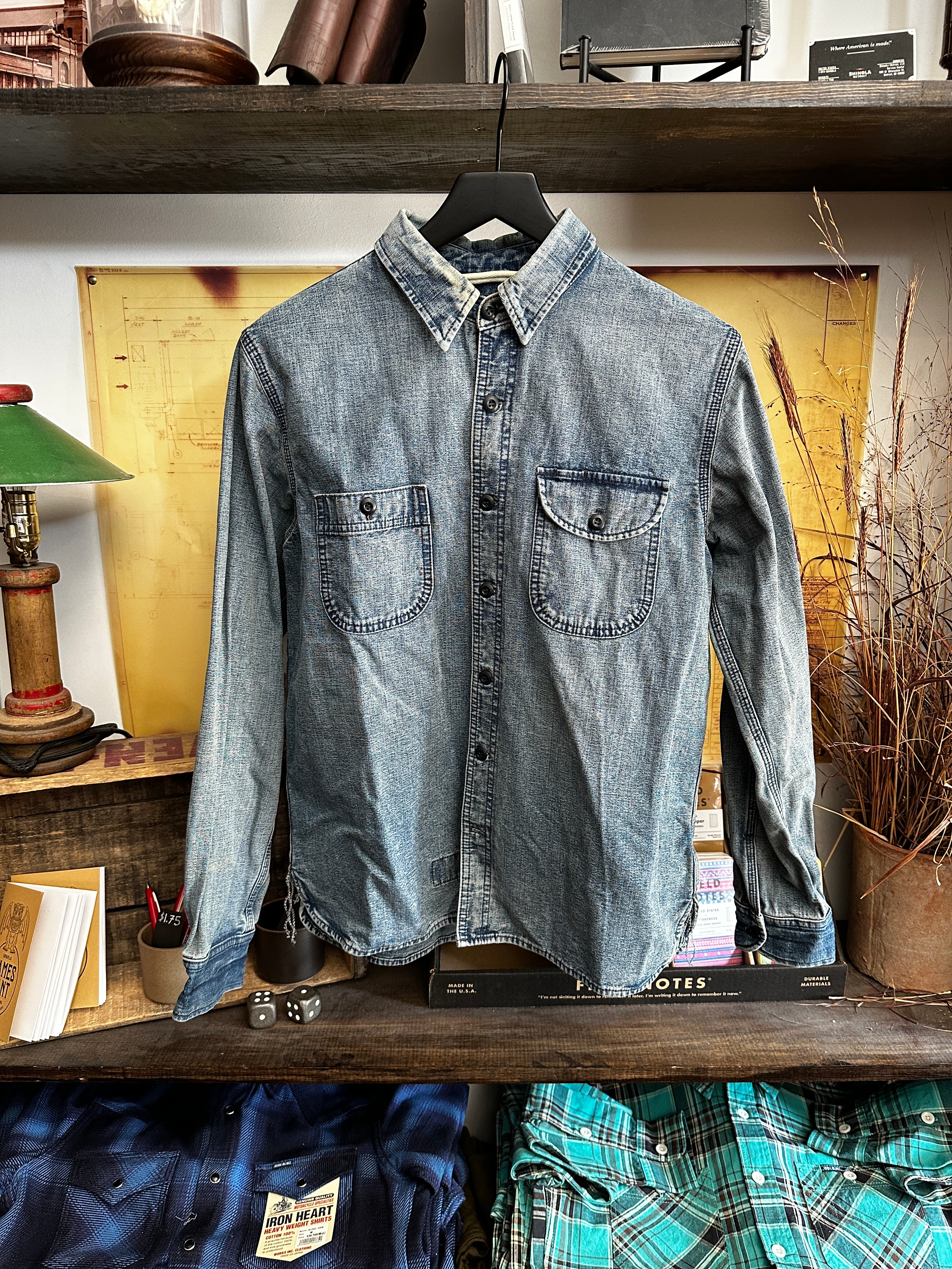 Gently Used - Washed Out ISC Work Shirt - Indigo