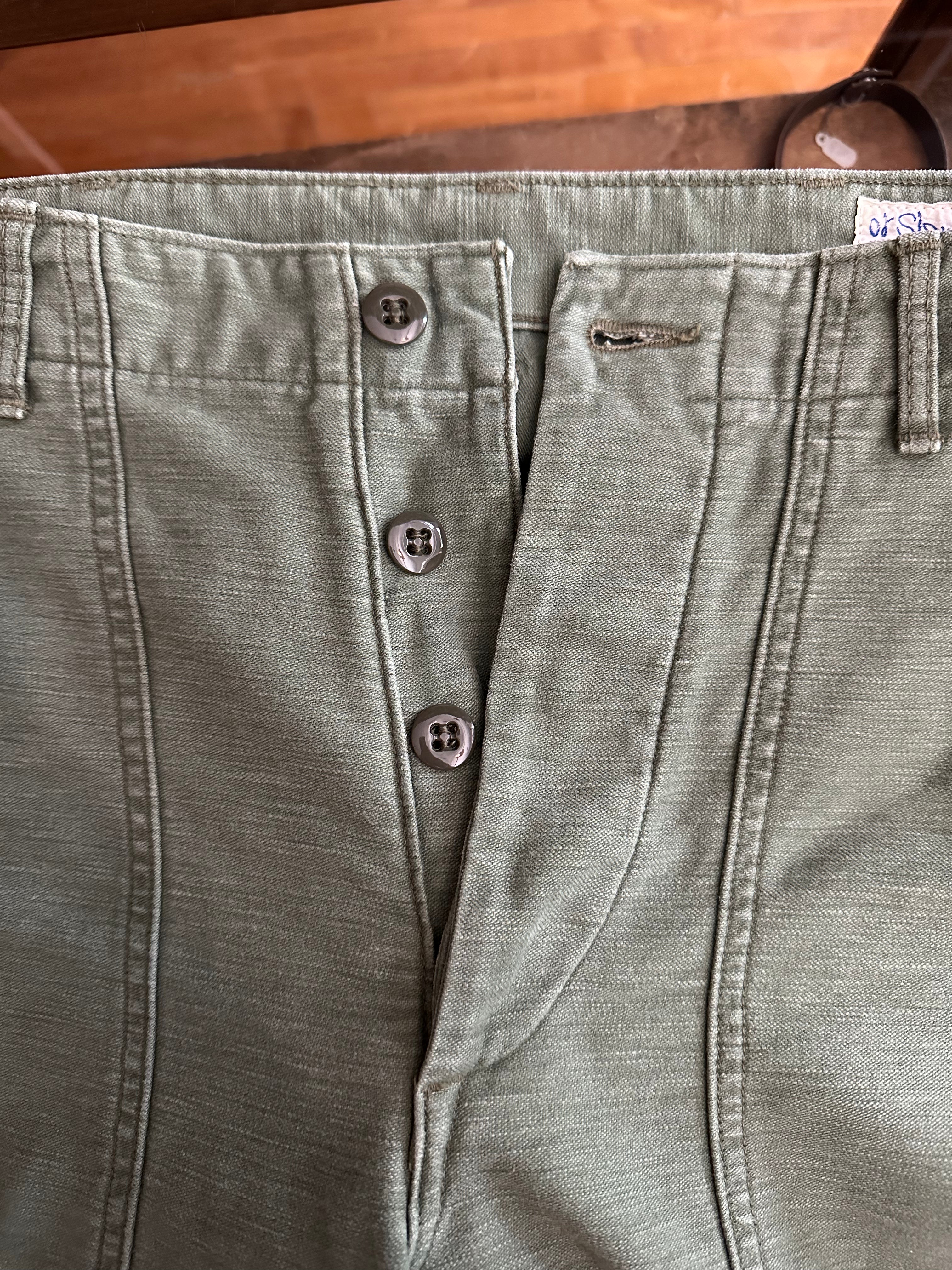 Gently Used orSlow Fatigue Pants - Standard Fit - Vintage Washed Olive - 2