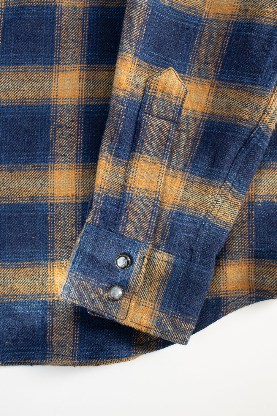10.5oz Dawson Selvedge Flannel - Indigo, Beige