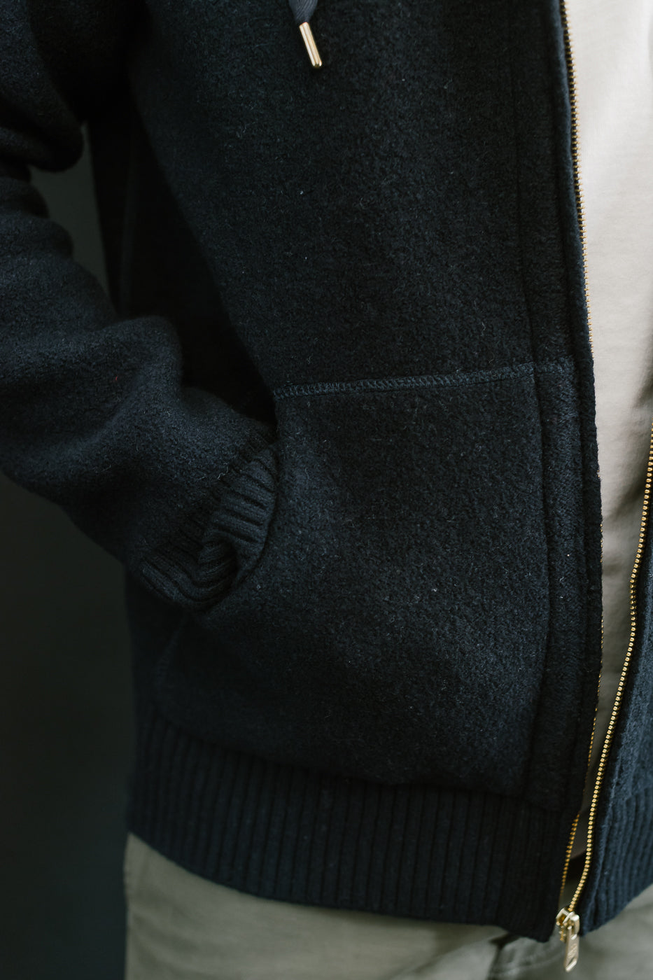 Bighorn Power Wool Zip Hoodie - Dark Navy