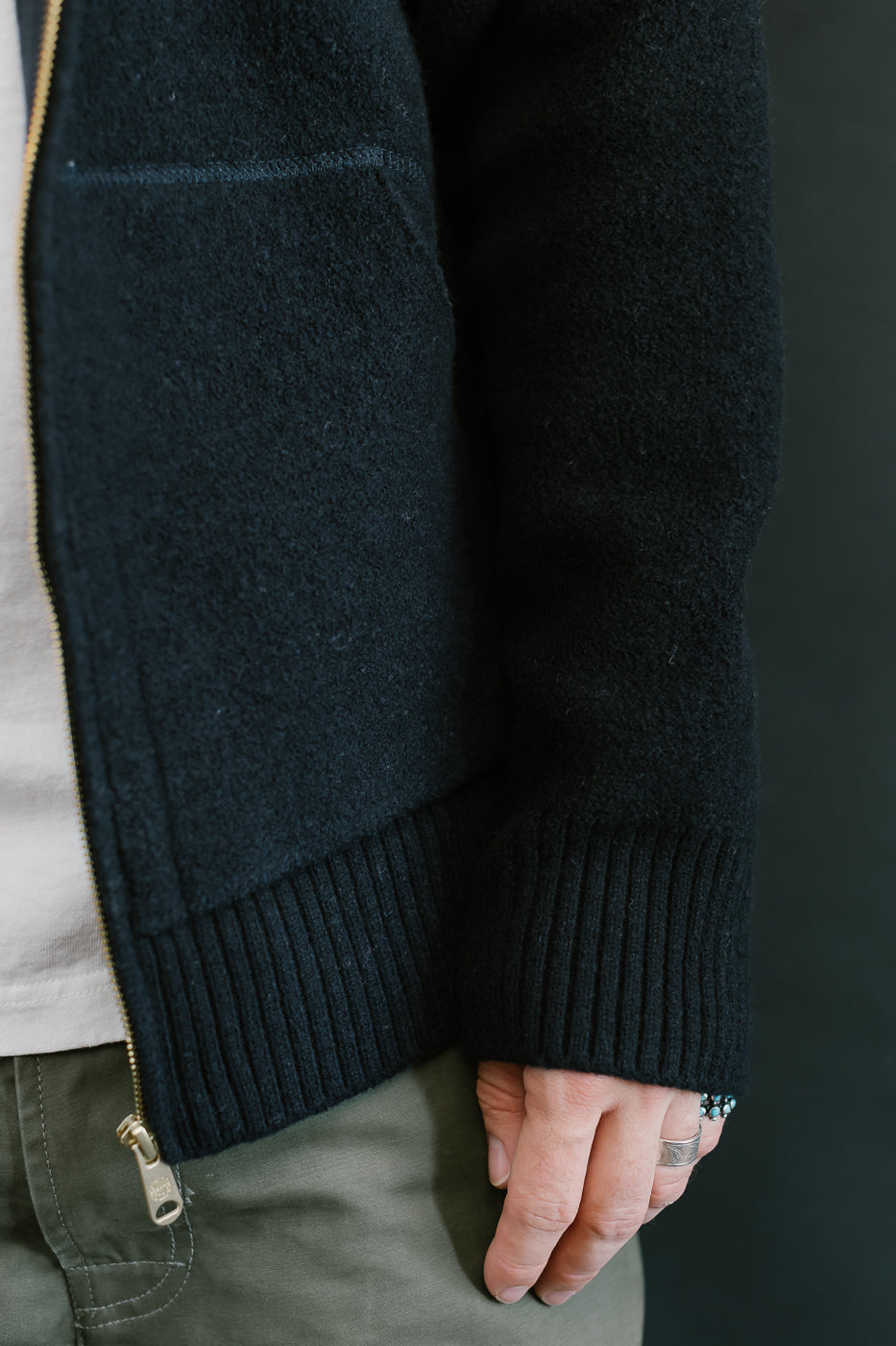 Bighorn Power Wool Zip Hoodie - Dark Navy