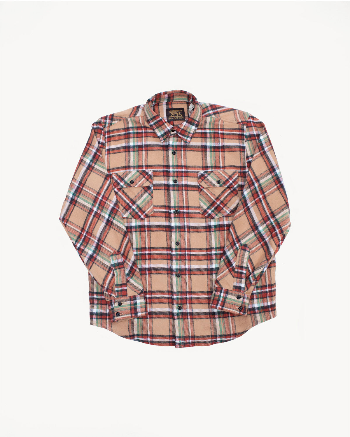 Bryson Check Flannel - Beige, Red, White, Green