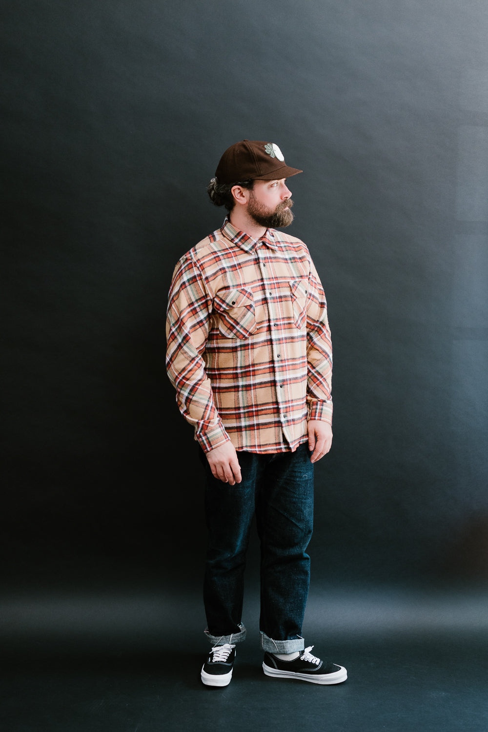 Bryson Check Flannel - Beige, Red, White, Green