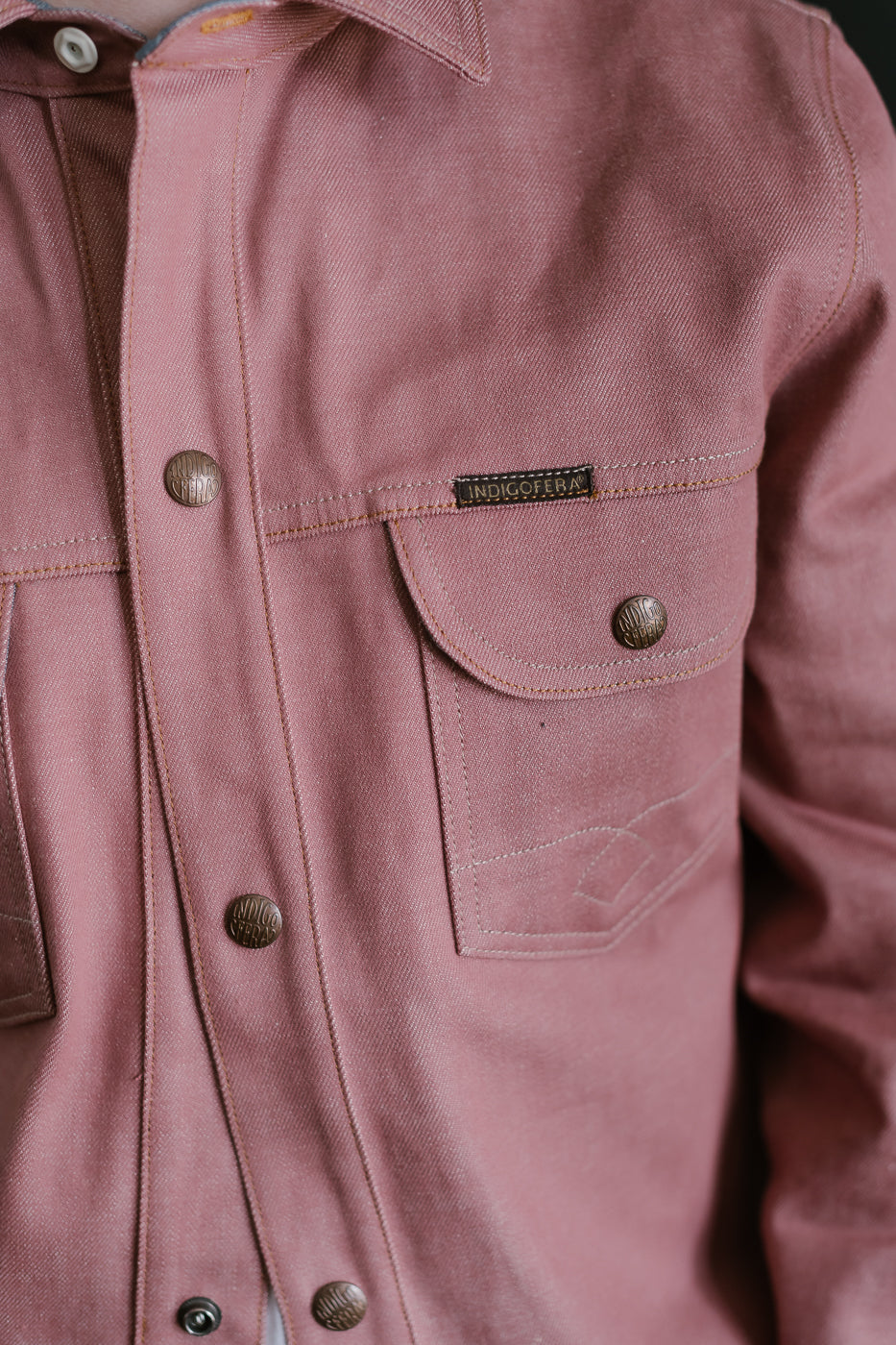 Copeland Shirt Jacket - Pink Denim