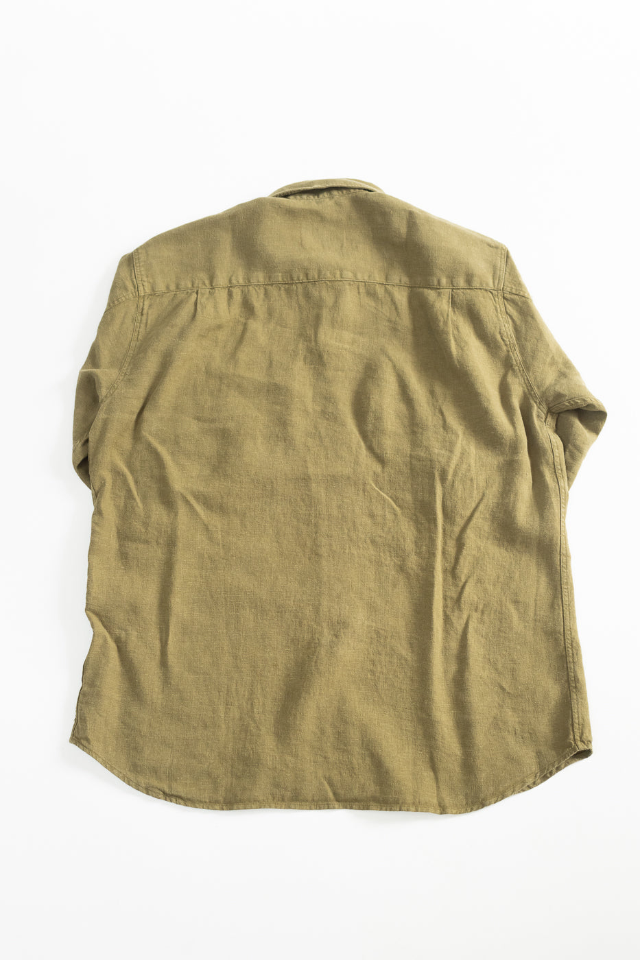 Delray Linen Canvas Shirt - Military Olive