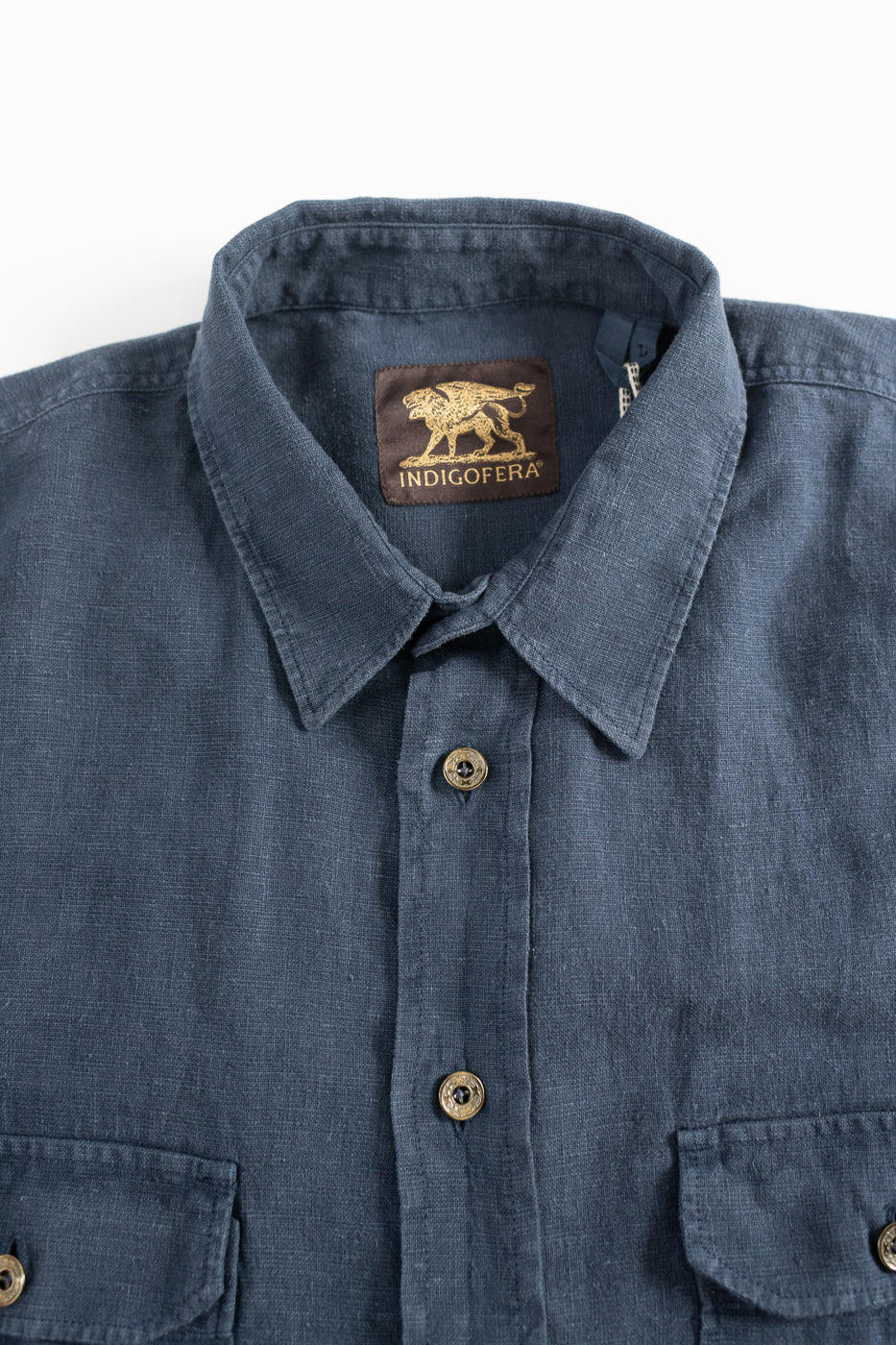 Delray Linen Canvas Shirt - Mood Indigo